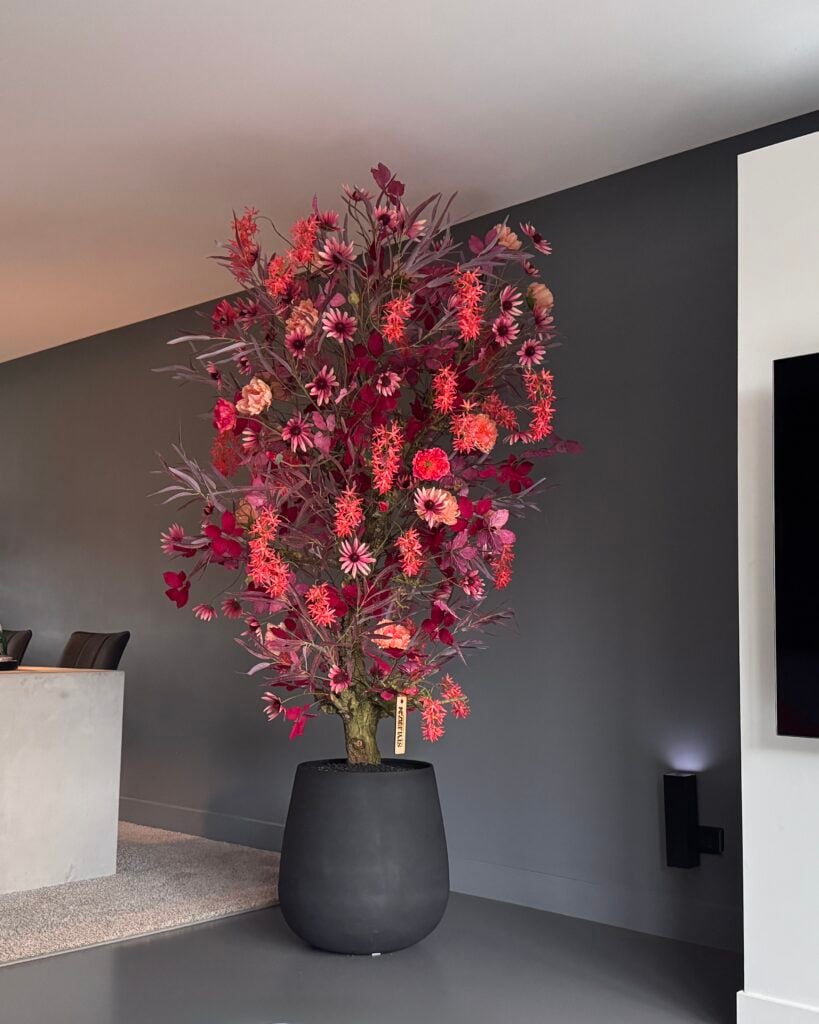 STYLERZ24 - Kunstboom in bordeaux tinten