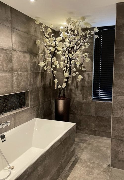 Kunst bloesemboom badkamer op manzanita - op maat gemaakt door STYLERZ24